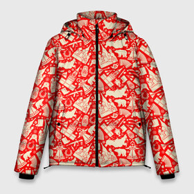 Мужская зимняя куртка 3D с принтом Русские символы в Белгороде, верх — 100% полиэстер; подкладка — 100% полиэстер; утеплитель — 100% полиэстер | длина ниже бедра, свободный силуэт Оверсайз. Есть воротник-стойка, отстегивающийся капюшон и ветрозащитная планка. 

Боковые карманы с листочкой на кнопках и внутренний карман на молнии. | балалайка | валенки | гармошка | знак | изба | камуфляж | кокошник | кремль | матрешка | медведь | российский | россия | русская | русский | русь | рябина | самовар | символ | стереотипы | ушанка