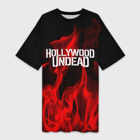 Платье-футболка 3D с принтом Hollywood Undead в Белгороде,  |  | hollywood undead | punk | rock | альтернативный хип хоп | группа | инди поп | музыка | музыкальное произведение | ноты | панк | регги | рок | синти поп