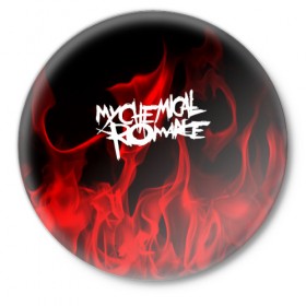 Значок с принтом My Chemical Romance в Белгороде,  металл | круглая форма, металлическая застежка в виде булавки | my chemical romance | punk | rock | альтернативный хип хоп | группа | инди поп | музыка | музыкальное произведение | ноты | панк | регги | рок | синти поп