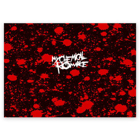 Поздравительная открытка с принтом My Chemical Romance в Белгороде, 100% бумага | плотность бумаги 280 г/м2, матовая, на обратной стороне линовка и место для марки
 | my chemical romance | punk | rock | альтернативный хип хоп | группа | инди поп | музыка | музыкальное произведение | ноты | панк | регги | рок | синти поп