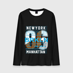 Мужской лонгслив 3D с принтом Бруклин Нью-Йорк в Белгороде, 100% полиэстер | длинные рукава, круглый вырез горловины, полуприлегающий силуэт | Тематика изображения на принте: brooklyn | new york | urban | бронкс | бруклин | манхеттен | манхэттен | нью йорк | сша | урбан | урбан стиль | штаты