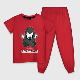 Детская пижама хлопок с принтом Digital Resistance Dog в Белгороде, 100% хлопок |  брюки и футболка прямого кроя, без карманов, на брюках мягкая резинка на поясе и по низу штанин
 | Тематика изображения на принте: 