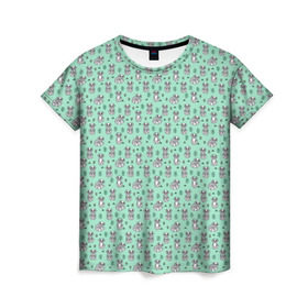 Женская футболка 3D с принтом Енотики в Белгороде, 100% полиэфир ( синтетическое хлопкоподобное полотно) | прямой крой, круглый вырез горловины, длина до линии бедер | cute | raccoon | в полоску | енот | енотик | лес | лесной | милый | осенний | полосатый
