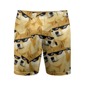 Мужские шорты 3D спортивные с принтом Doge мем в deal with it очках в Белгороде,  |  | deal with it очки | doge | meme | мем | мемы | сиба ину | сиба ину мем