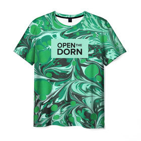 Мужская футболка 3D с принтом Open the Dorn в Белгороде, 100% полиэфир | прямой крой, круглый вырез горловины, длина до линии бедер | dorn | иван дорн