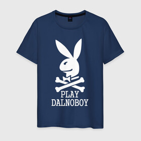 Мужская футболка хлопок с принтом Play Dalnoboy (Дальнобойщики) в Белгороде, 100% хлопок | прямой крой, круглый вырез горловины, длина до линии бедер, слегка спущенное плечо. | play dalnoboy | дальнобойщики