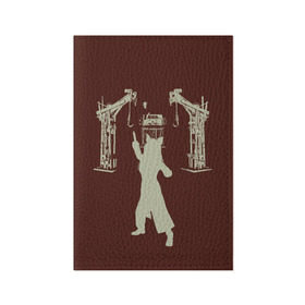 Обложка для паспорта матовая кожа с принтом Amanda Young | DBD в Белгороде, натуральная матовая кожа | размер 19,3 х 13,7 см; прозрачные пластиковые крепления | amanda young | dbd | dead by daylight | pig | saw | дбд | пила | свинья