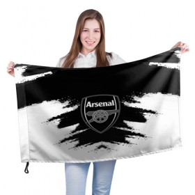 Флаг 3D с принтом ARSENAL в Белгороде, 100% полиэстер | плотность ткани — 95 г/м2, размер — 67 х 109 см. Принт наносится с одной стороны | football | soccer | арсенал