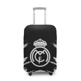 Чехол для чемодана 3D с принтом REAL MADRID в Белгороде, 86% полиэфир, 14% спандекс | двустороннее нанесение принта, прорези для ручек и колес | football | soccer | реал мадрид