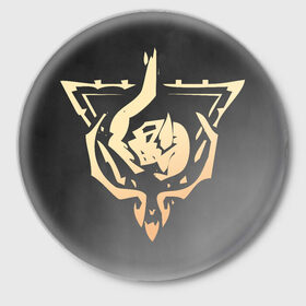 Значок с принтом Devout emblem в Белгороде,  металл | круглая форма, металлическая застежка в виде булавки | dbd | dead by daylight | devout | emblem | дбд | истовый | эмблема