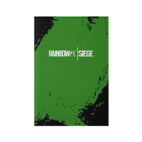 Обложка для паспорта матовая кожа с принтом RAINBOW SIX SIEGE в Белгороде, натуральная матовая кожа | размер 19,3 х 13,7 см; прозрачные пластиковые крепления | Тематика изображения на принте: cybersport | esports | pro league | r6 | rainbow | rainbow six | siege | six | армия | боевик | военные | война | игры | киберспорт | логотип | оперативники | радуга | шутер