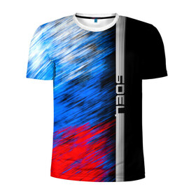 Мужская футболка 3D спортивная с принтом Боец в Белгороде, 100% полиэстер с улучшенными характеристиками | приталенный силуэт, круглая горловина, широкие плечи, сужается к линии бедра | fighter | боец | спортсмен