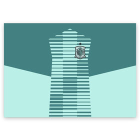 Поздравительная открытка с принтом Испания - форма вратаря - ЧМ-2018 в Белгороде, 100% бумага | плотность бумаги 280 г/м2, матовая, на обратной стороне линовка и место для марки
 | сборная испании | форма вратаря | футбол | футбольная форма