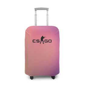 Чехол для чемодана 3D с принтом CsGo Градиент в Белгороде, 86% полиэфир, 14% спандекс | двустороннее нанесение принта, прорези для ручек и колес | cs go | csgo | global offensive | контр страйк | контра
