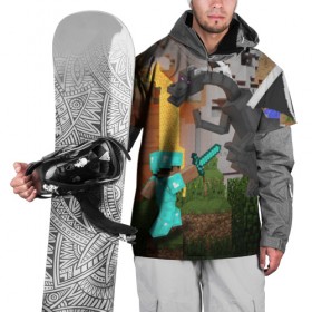 Накидка на куртку 3D с принтом Стив сражается с Эндердраконом в Белгороде, 100% полиэстер |  | minecraft | minekraft | stive | бой | дракон | майнкрафт | меч | сражение | стив