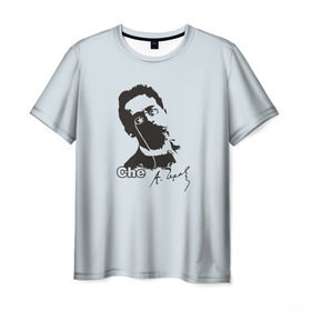 Мужская футболка 3D с принтом Че - Чехов в Белгороде, 100% полиэфир | прямой крой, круглый вырез горловины, длина до линии бедер | антон павлович | литература | писатель | революция