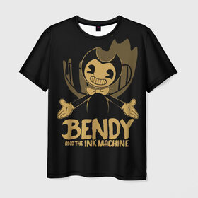 Мужская футболка 3D с принтом Bendy and the ink machine (20) в Белгороде, 100% полиэфир | прямой крой, круглый вырез горловины, длина до линии бедер | Тематика изображения на принте: bendy | bendy and the ink machine | game | horror | ink | machine | trend | video game