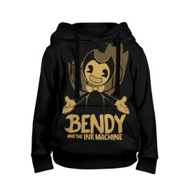 Детская толстовка 3D с принтом Bendy and the ink machine (20) в Белгороде, 100% полиэстер | двухслойный капюшон со шнурком для регулировки, мягкие манжеты на рукавах и по низу толстовки, спереди карман-кенгуру с мягким внутренним слоем | Тематика изображения на принте: bendy | bendy and the ink machine | game | horror | ink | machine | trend | video game