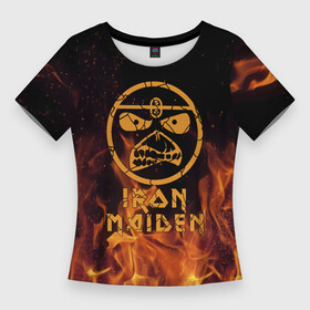 Женская футболка 3D Slim с принтом Iron Maiden в Белгороде,  |  | iron maiden | адриан смит | айран | айрон | группа | дэйв мюррей | железная дева | ирон | майден | мейд | мейден | метал | мрачный | музыка | песни | рок | стив харрис | тяжелый | хеви | хевиметал