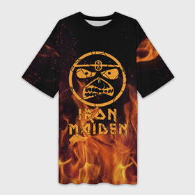 Платье-футболка 3D с принтом Iron Maiden в Белгороде,  |  | iron maiden | адриан смит | айран | айрон | группа | дэйв мюррей | железная дева | ирон | майден | мейд | мейден | метал | мрачный | музыка | песни | рок | стив харрис | тяжелый | хеви | хевиметал
