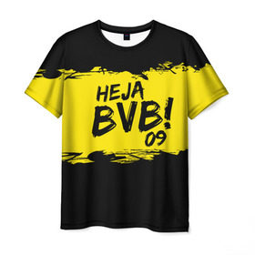 Мужская футболка 3D с принтом Borussia Dortmund FC в Белгороде, 100% полиэфир | прямой крой, круглый вырез горловины, длина до линии бедер | 09 | bvb | heja | боруссия | германия | дортмунд | клуб | фк | футбол | футбольный