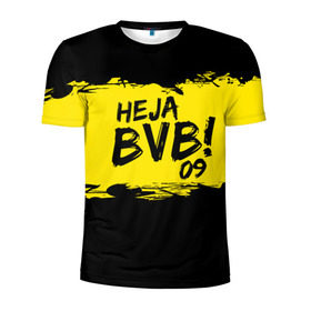 Мужская футболка 3D спортивная с принтом Borussia Dortmund FC в Белгороде, 100% полиэстер с улучшенными характеристиками | приталенный силуэт, круглая горловина, широкие плечи, сужается к линии бедра | Тематика изображения на принте: 09 | bvb | heja | боруссия | германия | дортмунд | клуб | фк | футбол | футбольный