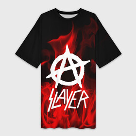 Платье-футболка 3D с принтом SLAYER в Белгороде,  |  | punk | rock | slayer | альтернативный хип хоп | группа | инди поп | музыка | музыкальное произведение | ноты | панк | регги | рок | синти поп