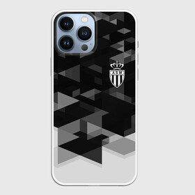 Чехол для iPhone 13 Pro Max с принтом Monaco Geometry Sport в Белгороде,  |  | abstraction | championship | fc | football | footer | monaco | polygon | soccer | socker | sport | абстракция | монако | одежда | спорт | спортивный | униформа | футбол | футбольный клуб | чемпионат