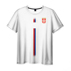 Мужская футболка 3D с принтом Сборная Сербии WC 2018 в Белгороде, 100% полиэфир | прямой крой, круглый вырез горловины, длина до линии бедер | Тематика изображения на принте: 