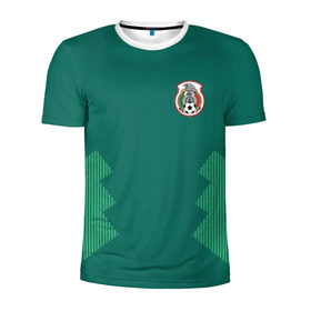 Мужская футболка 3D спортивная с принтом Домашняя форма сборной Мексики в Белгороде, 100% полиэстер с улучшенными характеристиками | приталенный силуэт, круглая горловина, широкие плечи, сужается к линии бедра | мексика | сборная мексики | форма мексики | чемпионат по футболу