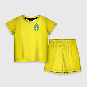 Детский костюм с шортами 3D с принтом Швеция домашняя форма ЧМ 2018 в Белгороде,  |  | Тематика изображения на принте: домашняя форма | сборная швеции | футбол | футбольная форма | швеция
