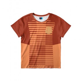 Детская футболка 3D с принтом Форма вратаря Мексики в Белгороде, 100% гипоаллергенный полиэфир | прямой крой, круглый вырез горловины, длина до линии бедер, чуть спущенное плечо, ткань немного тянется | 