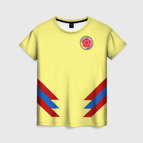 Женская футболка 3D с принтом Форма Колумбии в Белгороде, 100% полиэфир ( синтетическое хлопкоподобное полотно) | прямой крой, круглый вырез горловины, длина до линии бедер | 