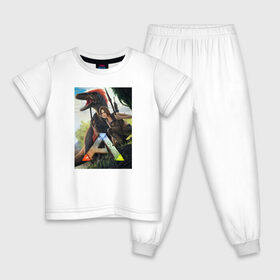Детская пижама хлопок с принтом Ark Survival Evolved в Белгороде, 100% хлопок |  брюки и футболка прямого кроя, без карманов, на брюках мягкая резинка на поясе и по низу штанин
 | арк