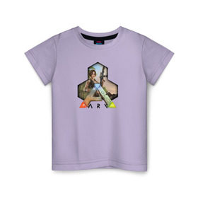 Детская футболка хлопок с принтом Ark Survival Evolved в Белгороде, 100% хлопок | круглый вырез горловины, полуприлегающий силуэт, длина до линии бедер | Тематика изображения на принте: арк