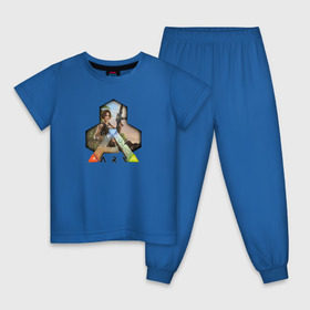 Детская пижама хлопок с принтом Ark Survival Evolved в Белгороде, 100% хлопок |  брюки и футболка прямого кроя, без карманов, на брюках мягкая резинка на поясе и по низу штанин
 | Тематика изображения на принте: арк