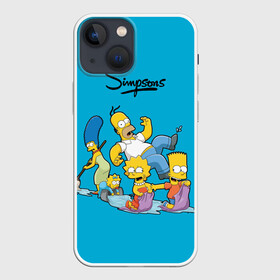 Чехол для iPhone 13 mini с принтом Симпсоны в Белгороде,  |  | гомер | мульт | семья | симпсоны