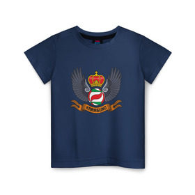 Детская футболка хлопок с принтом Haikyuu!! Волейбол!! в Белгороде, 100% хлопок | круглый вырез горловины, полуприлегающий силуэт, длина до линии бедер | emblem | haikyuu | karasuno | волейбол | вороны | карасуно | корона | крылья | эмблема