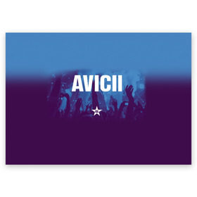 Поздравительная открытка с принтом Avicii в Белгороде, 100% бумага | плотность бумаги 280 г/м2, матовая, на обратной стороне линовка и место для марки
 | Тематика изображения на принте: 