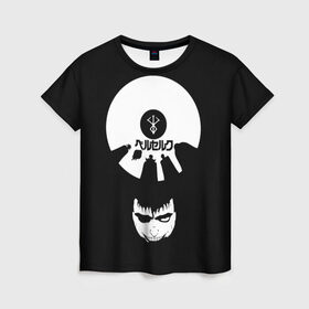 Женская футболка 3D с принтом Hand of God в Белгороде, 100% полиэфир ( синтетическое хлопкоподобное полотно) | прямой крой, круглый вырез горловины, длина до линии бедер | берсерк | гатс | гриффитс | рука бога | черный мечник