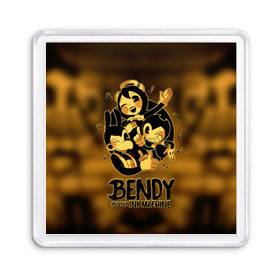 Магнит 55*55 с принтом Bendy and the ink machine (32) в Белгороде, Пластик | Размер: 65*65 мм; Размер печати: 55*55 мм | bendy | bendy and the ink machine | game | horror | ink | machine | trend | video game | бенди | бэнди