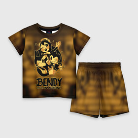 Детский костюм с шортами 3D с принтом Bendy and the ink machine (32) в Белгороде,  |  | bendy | bendy and the ink machine | game | horror | ink | machine | trend | video game | бенди | бэнди
