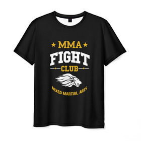 Мужская футболка 3D с принтом MMA Fight Club в Белгороде, 100% полиэфир | прямой крой, круглый вырез горловины, длина до линии бедер | ufc | бои | бои без правил | бойцы мма | мма | смешанные единоборства | юфс