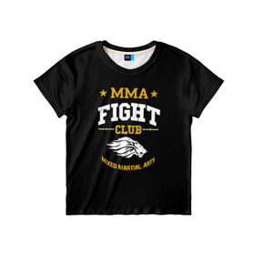 Детская футболка 3D с принтом MMA Fight Club в Белгороде, 100% гипоаллергенный полиэфир | прямой крой, круглый вырез горловины, длина до линии бедер, чуть спущенное плечо, ткань немного тянется | ufc | бои | бои без правил | бойцы мма | мма | смешанные единоборства | юфс