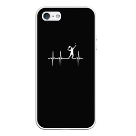 Чехол для iPhone 5/5S матовый с принтом Теннис в Белгороде, Силикон | Область печати: задняя сторона чехла, без боковых панелей | tennis