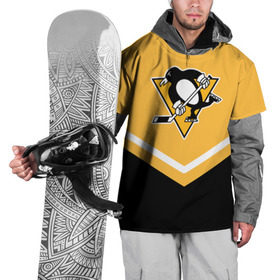 Накидка на куртку 3D с принтом Pittsburgh Penguins (Форма 1) в Белгороде, 100% полиэстер |  | питтсбург пингвинз