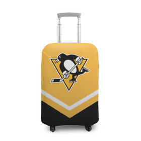 Чехол для чемодана 3D с принтом Pittsburgh Penguins (Форма 1) в Белгороде, 86% полиэфир, 14% спандекс | двустороннее нанесение принта, прорези для ручек и колес | Тематика изображения на принте: питтсбург пингвинз