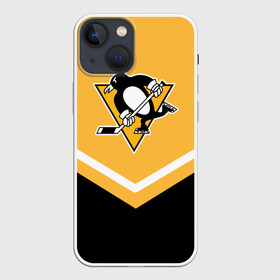 Чехол для iPhone 13 mini с принтом Pittsburgh Penguins (Форма 1) в Белгороде,  |  | Тематика изображения на принте: питтсбург пингвинз