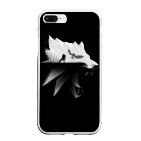 Чехол для iPhone 7Plus/8 Plus матовый с принтом Волк в Белгороде, Силикон | Область печати: задняя сторона чехла, без боковых панелей | gerald | wild hunt | witcher | wolf | ведьмак | волк | дикая охота