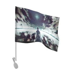 Флаг для автомобиля с принтом Ken Kaneki в Белгороде, 100% полиэстер | Размер: 30*21 см | anime | ghoul | tokyo | tokyo ghoul | гуль | канеки | кен